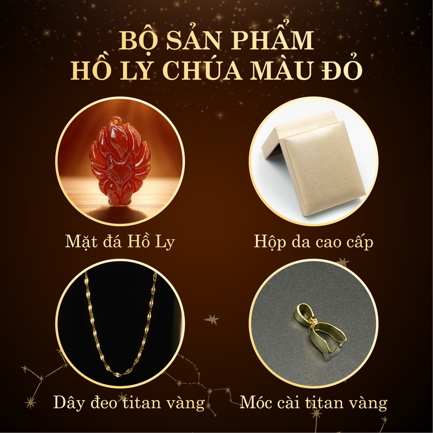 HỒ LY CHÚA MAY MẮN - MÀU ĐỎ